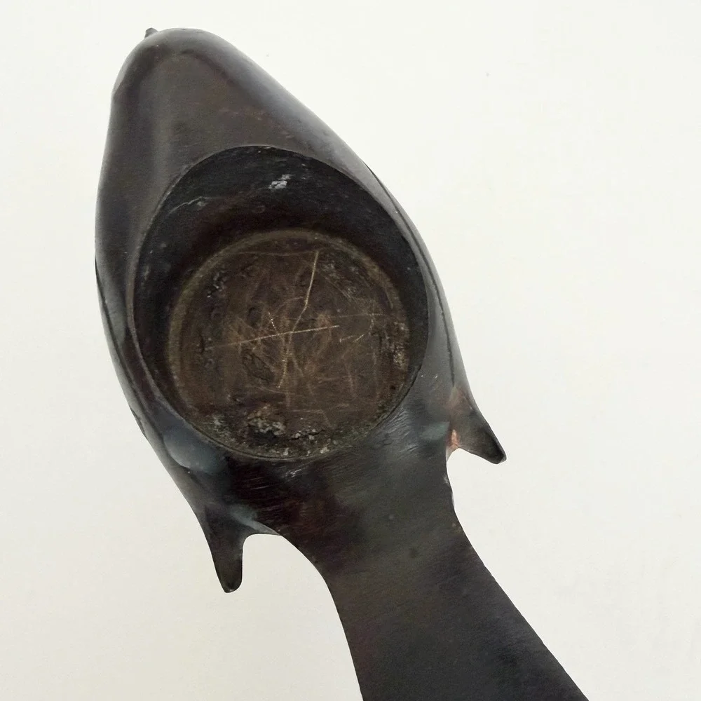 Metal Cast Iron Bird Decor Candle Holder Tealight India Burnished Brown Rustic‎
